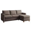 Ver imagem 2 de Sofá 3 Lugares com Chaise Suede Moov 250cm Yescasa Bege