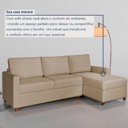 Sofá 3 Lugares com Chaise Moov Yescasa - 6