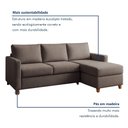 Ver imagem 4 de Sofá 3 Lugares com Chaise Suede Moov 250cm Yescasa Bege