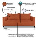 Ver imagem 7 de Sofá Living 2 Lugares 1,80m Horus Bouclê Terracota Pés de Aço - Pallazio