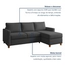 Ver imagem 7 de Sofá com Chaise 4 Lugares Suede Moov Yescasa Cinza
