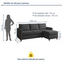 Ver imagem 3 de Sofá 3 Lugares com Chaise Moov Yescasa
