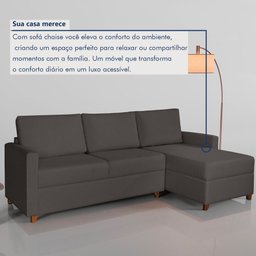 Sofá 3 Lugares com Chaise Moov Yescasa - 6