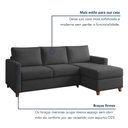 Ver imagem 6 de Sofá com Chaise 4 Lugares Suede Moov Yescasa Cinza