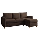 Ver imagem 2 de Sofá com Chaise 4 Lugares Suede Moov Yescasa Marrom