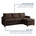 Ver imagem 7 de Sofá com Chaise 4 Lugares Suede Moov Yescasa Marrom