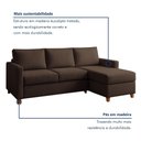 Ver imagem 4 de Sofá com Chaise 4 Lugares Suede Moov Yescasa Marrom