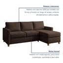 Ver imagem 6 de Sofá com Chaise 4 Lugares Suede Moov Yescasa Marrom