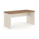 Ver imagem 6 de Mesa de Escritório Executiva Reta - 1,50m X 0,60m (tampo 40mm) - Nogal Sevilha / Champanhe - 34306