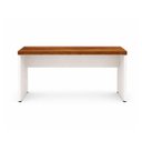 Ver imagem 7 de Mesa de Escritório Executiva Reta - 1,50m X 0,60m (tampo 40mm) - Nogal Sevilha / Champanhe - 34306