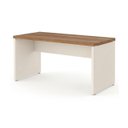 Ver imagem 1 de Mesa de Escritório Executiva Reta - 1,50m X 0,60m (tampo 40mm) - Nogal Sevilha / Champanhe - 34306