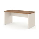 Ver imagem 1 de Mesa de Escritório Executiva Reta 1,50m x 0,60m (Tampo 40mm) Nogal Sevilha / Champanhe