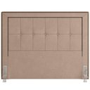 Ver imagem 4 de Cabeceira Cama Box Casal 140 Cm P05 Atenas Veludo Bege - Lyam Decor