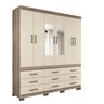 Guarda-roupa 6 Portas 9 Gavetas Star 6.9 com Espelhos e Pés - 3