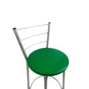 Ver imagem 3 de Kit 2 Banqueta Alta Prata Cozinha Gourmet Americana Balcão:verde