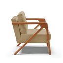 Ver imagem 4 de Kit 02 Poltronas Melissa Linho Base de Madeira Castanho - D’Rossi - A32 Bege