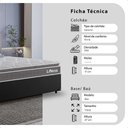 Ver imagem 2 de Cama Box Viúva Couro Preto + Colchão Life D33 Pillow Top Cinza 56x128x188cm - e-Shop Casa