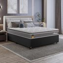 Ver imagem 6 de Cama Box Viúva Couro Preto + Colchão Life D33 Pillow Top Cinza 56x128x188cm - e-Shop Casa