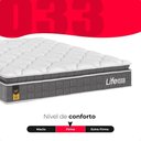 Ver imagem 4 de Cama Box Viúva Couro Preto + Colchão Life D33 Pillow Top Cinza 56x128x188cm - e-Shop Casa