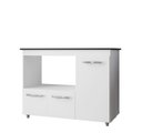 Ver imagem 2 de Balcão para Cooktop 3 Portas Armário de Cozinha Ana Branco - Lahome Decor