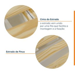 Cama Solteiro Multifuncional Madeira Maciça Irara CabeCasa MadeiraOriginals - 7