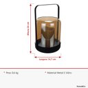 Ver mais imagens de Lanternas de Metal e Vidro Âmbar 24x15x15cm Decoração Casa