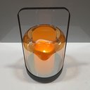 Ver imagem 3 de Lanternas de Metal e Vidro Âmbar 24x15x15cm Decoração Casa