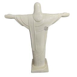 Cristo redentor rio de janeiro artesanal jardim feito em fibra - 4