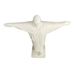Cristo redentor rio de janeiro artesanal jardim feito em fibra - 6