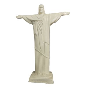 Cristo redentor rio de janeiro artesanal jardim feito em fibra