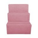Ver imagem 2 de Escada Pet para Cães e Gatos Veludo Rosa Dal Poz Estofados