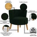 Ver imagem 3 de Kit 4 Cadeiras para Sala de Espera Macia Tecido Veludo Resistente Ergonômica