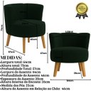 Ver imagem 2 de Kit 4 Cadeiras para Sala de Espera Macia Tecido Veludo Resistente Ergonômica