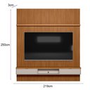 Ver imagem 4 de Painel Ripado para TV 75 Pol. com Bancada 219cm Prime Plus L06 Nature/Off White - Mpozenato