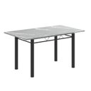 Ver imagem 5 de Conjunto de Mesa Tubular 140cm x 75cm Tampo Granito Topázio com 6 Cadeiras Lara Preto/Liso