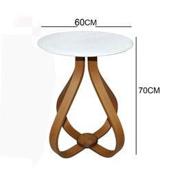 Mesa Lateral Bella 60x70cm (pé Cebola) Vidro - 3