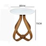 Mesa Lateral Bella 60x70cm (pé Cebola) Vidro - 3