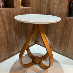 Mesa Lateral Bella 60x70cm (pé Cebola) Vidro - 1