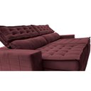 Ver imagem 4 de Sofá Retrátil e Reclinável 3,15m Cama inBox Big Puffer com SoftGel D40 Velupluma Vinho