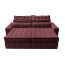Ver imagem 5 de Sofá Retrátil e Reclinável 3,15m Cama inBox Big Puffer com SoftGel D40 Velupluma Vinho