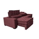 Ver imagem 7 de Sofá Retrátil e Reclinável 3,15m Cama inBox Big Puffer com SoftGel D40 Velupluma Vinho