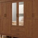 Ver imagem 7 de Guarda Roupa Casal Bipartido 225cm 12 Portas Giana Castanho F07 - Mpozenato