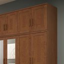 Ver imagem 6 de Guarda Roupa Casal Bipartido 225cm 12 Portas Giana Castanho F07 - Mpozenato