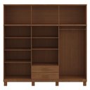 Ver imagem 5 de Guarda Roupa Casal Bipartido 225cm 12 Portas Giana Castanho F07 - Mpozenato
