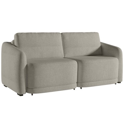 Sofá Cama para Sala de Estar 2 Lugares 216cm Montserrat K01 Bouclê Bege - Lyam Decor