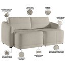 Ver imagem 4 de Sofá Cama para Sala de Estar 2 Lugares 216cm Montserrat K01 Bouclê Bege - Lyam Decor