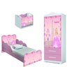 Jogo De Quarto 3 itens Infantil Princesa Encanto Rosa - 2