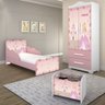 Jogo De Quarto 3 itens Infantil Princesa Encanto Rosa - 1