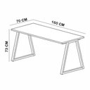 Ver imagem 5 de Mesa Escrivaninha Industrial Home Office 160cm Idea A03 Nogal Sevilha Branco - Lyam Decor