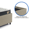 Bicama Box Solteirão em Courino Linho Bege 96x203 com Dois Colchões Adapto Molas Ensacadas Ecoflex - 7